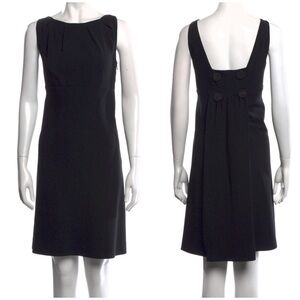 Moschino Cheap And Chic Black Sleeveless Button Back Mini Dress Sz 4